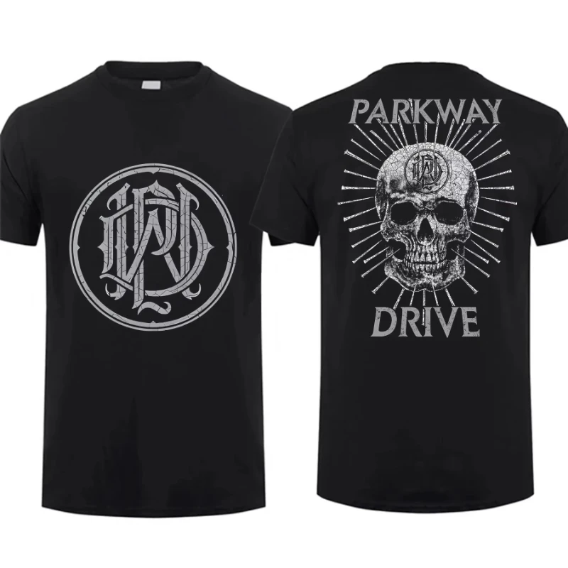 Rare Summer New Fashion Men's Women T Shirt Double-sided Vice Grip Black By Parkway Drive Oversized Graphic