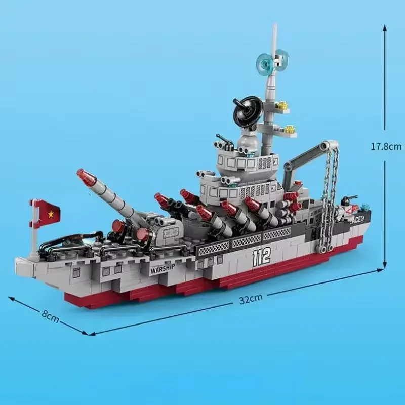 الجيش المحيط كروزر سفينة حربية اللبنات 554 قطعة سلاح الطائرات السفينة الطوب مدينة لعب للأطفال صبي وفتاة هدايا عيد ميلاد