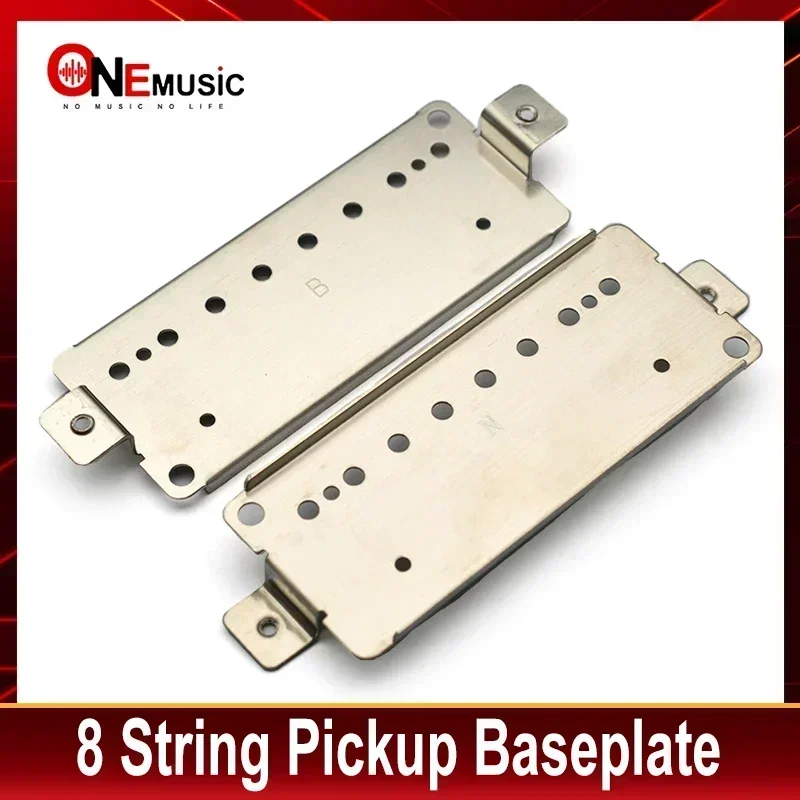 10Pcs Copper-Nickel Alloys 8 String Pickup Baseplate Brass Humbucker Baseplate 68/73MM White Copper Pickup Baseplate