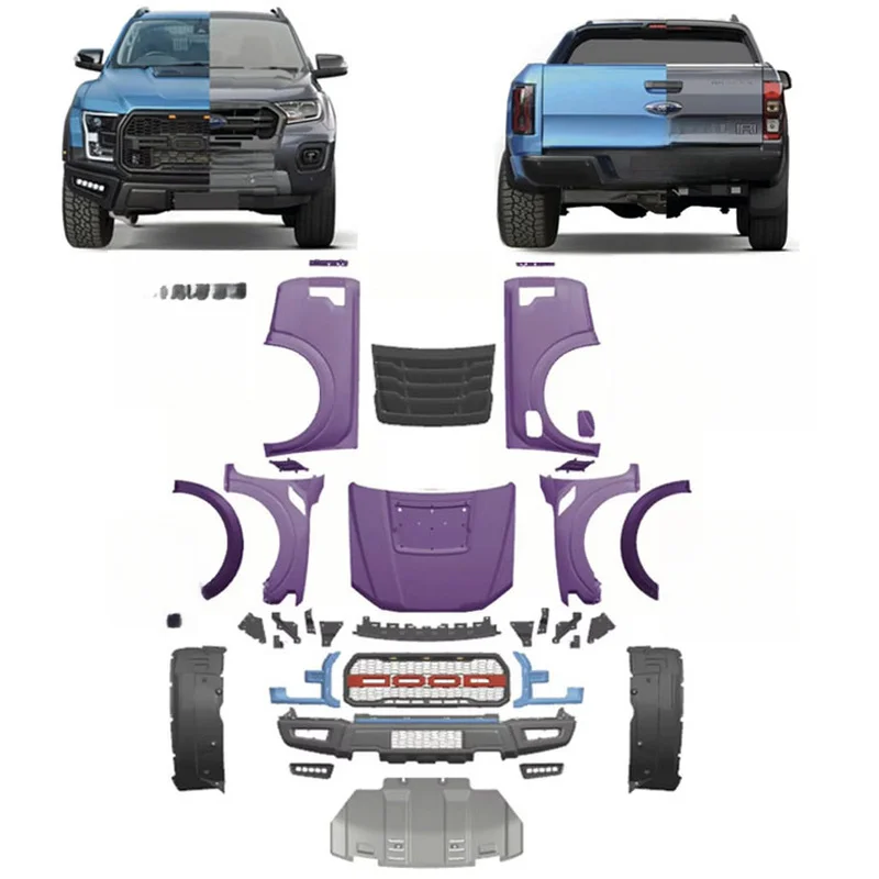 Factory Direct Conversion Body Kit Modified Facelift Upgrade Accessories for Ford Everest 2016-2021 Change to F150 Raptor Style