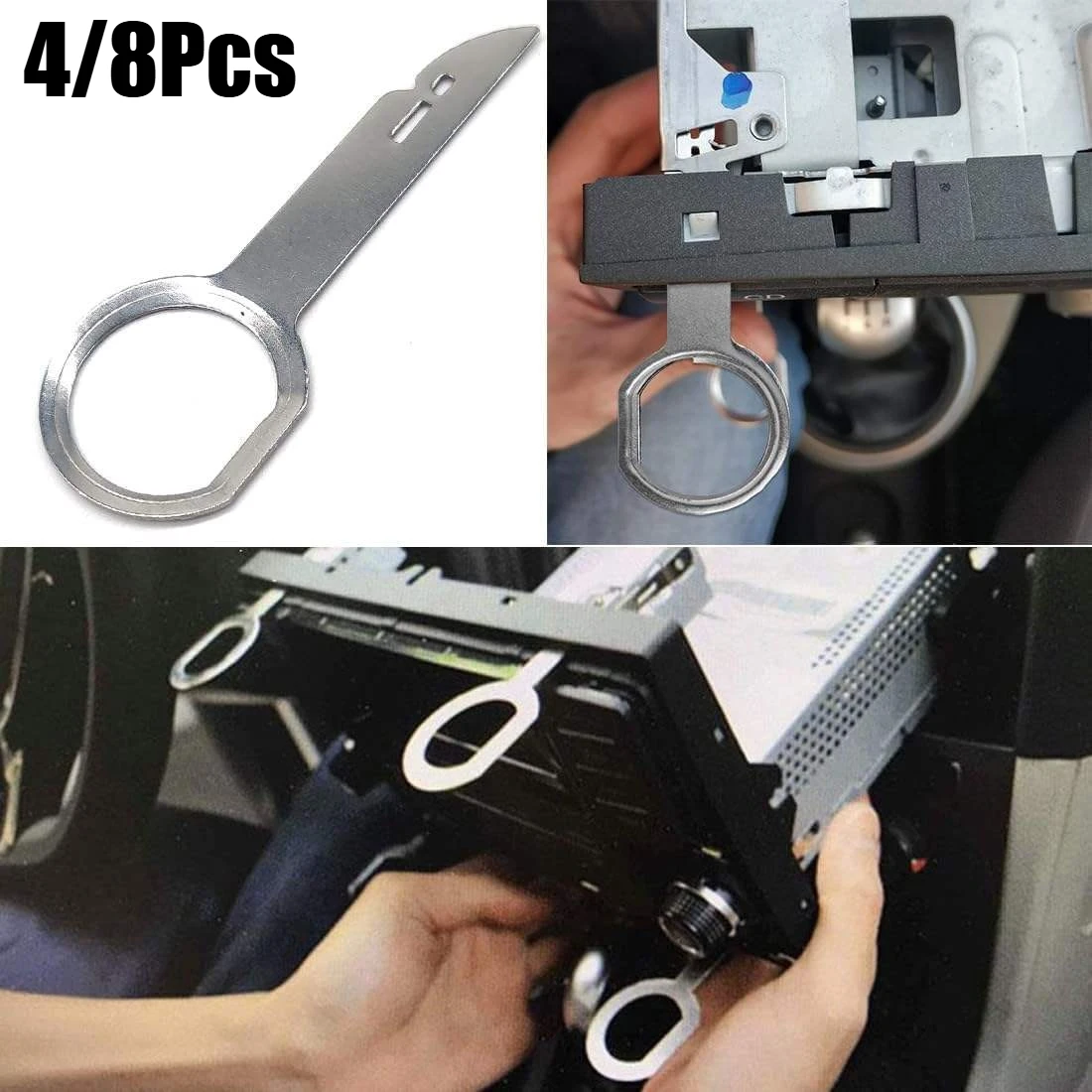 Car Radio Stereo Key 4/8Pcs Removal Tool Useful Radio Stereo Release Removal Install Tool Car Removal Repair Accessories