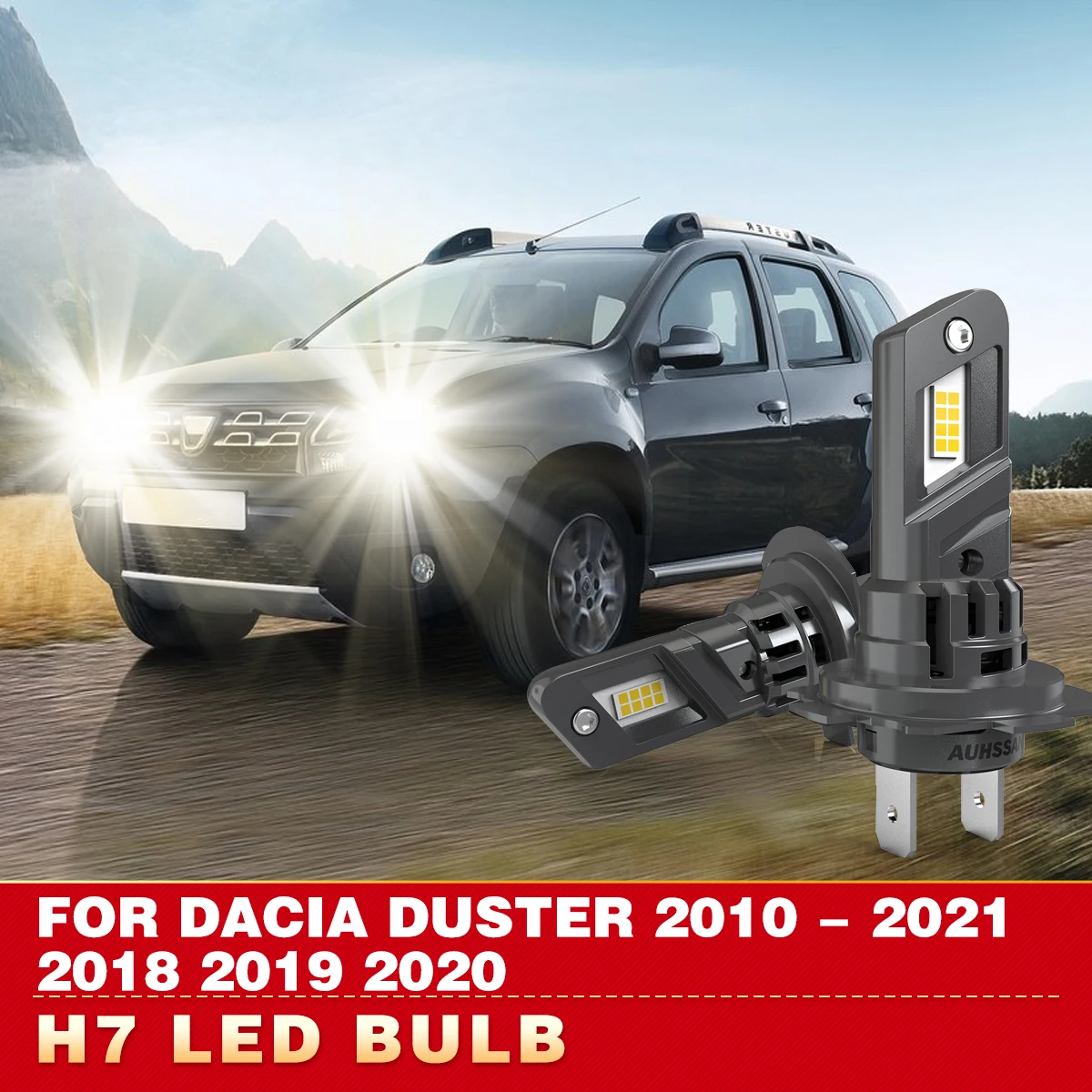 2x H7 LED Canbus Koplamp Lamp 24000LM LED Auto Hoofd Mistlamp Wit met Ventilator LedFor Dacia Duster 2010 - 2021 2018 2019 2020