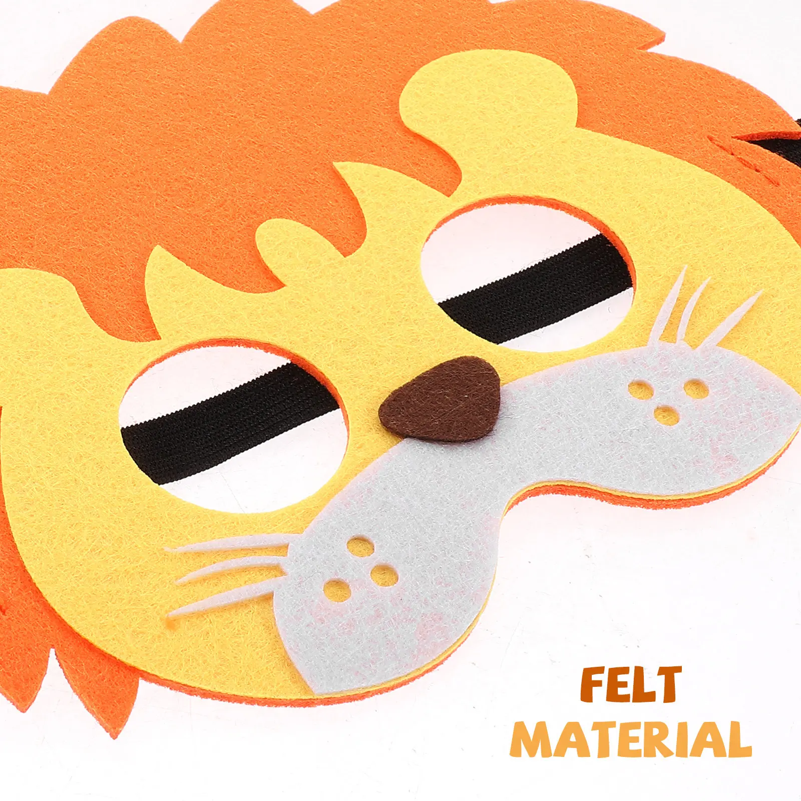 12Pcs Kids Felt Mask Fun Animal Masks for Cosplay Party Festival Wear Cute Cartoon Mask Decoration Carnival Stage Event Use
