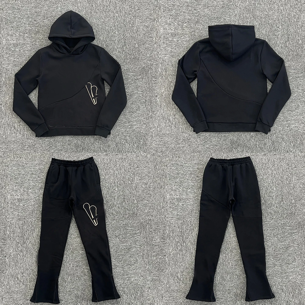 

SY-104 Jogging Streetwear Hoodies Trousers Set Tracksuit Men Clothing Y2k Cotton Sweatshirts Tops Pants Mens Clothes Black