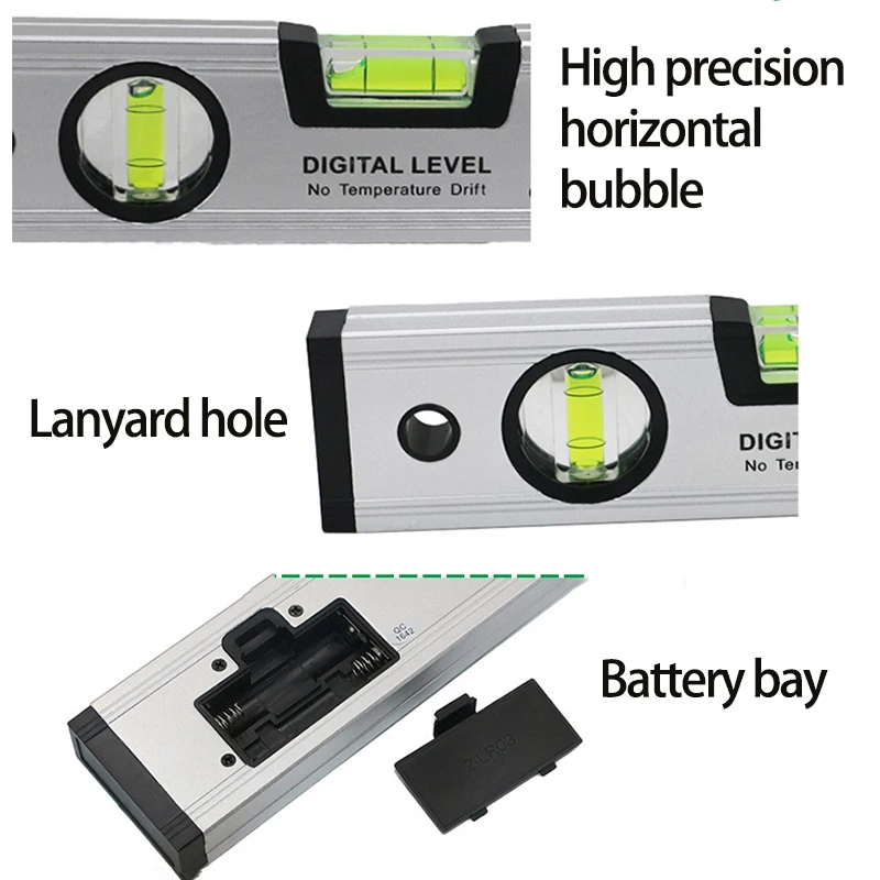 Digital Protractor Angle Finder Inclinometer electronic Level 360 degree with/without Magnets Level angle slope test Ruler 400mm