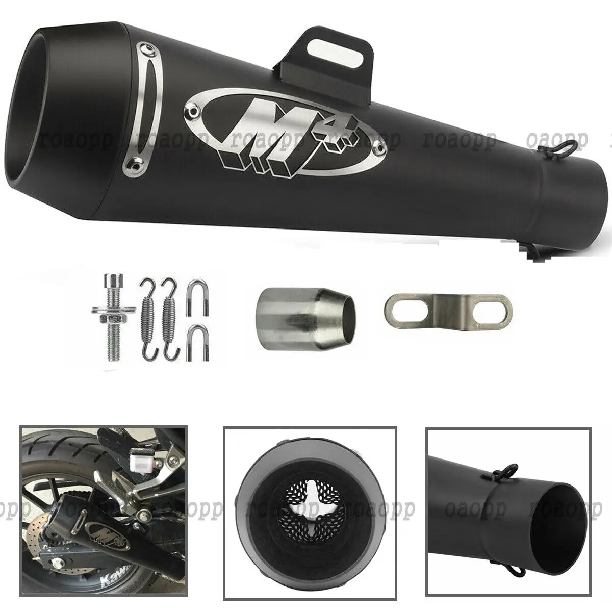 

38-51 Motorcycle Exhaust Pipe For M4 Escape GP Moto Pot Muffler Slip Motocross