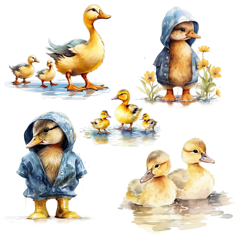 T780#Cute Ducklings Wall Sticker Kids Room Background Home Decoration Mural Living Room Wallpaper Funny Decal