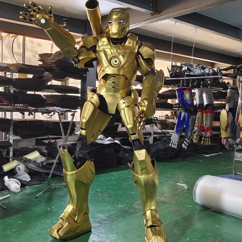 New Golden Iron Man Anime Adult Mecha Autobot Wasp Version 1:1 Ratio Wearable Costume Toy Optimus Prime Birthday Holiday Gifts