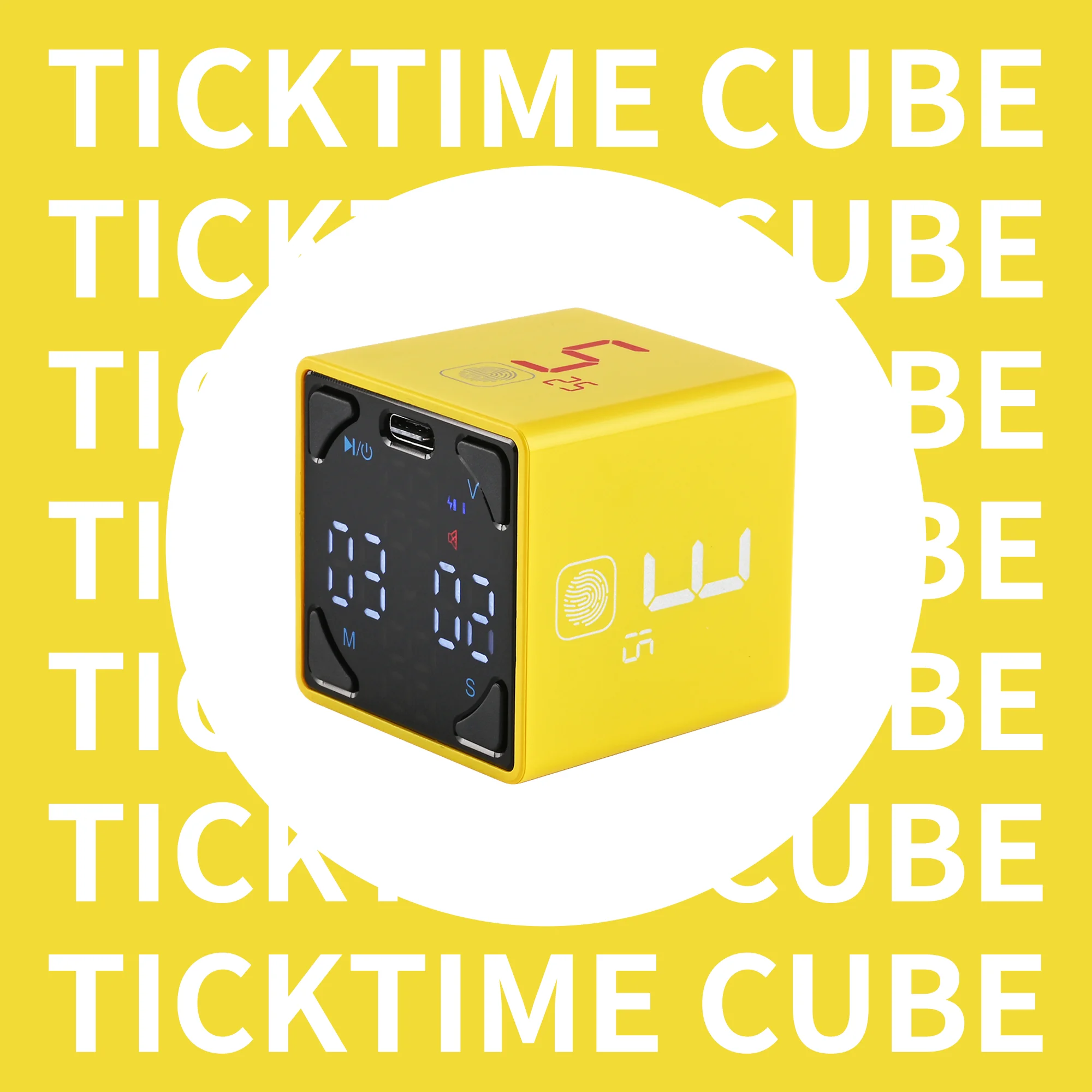 llano Ticktime Pomodoro Timer Cube, Productivity Timer, Pause 