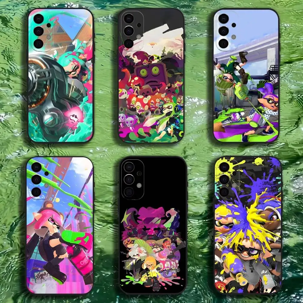 

Game Splatoon Phone Case For Samsung S25,S24,S21,S22,S23,S30,Ultra,S20,Plus,Fe,Lite,Note,10,9,5G Black Cover