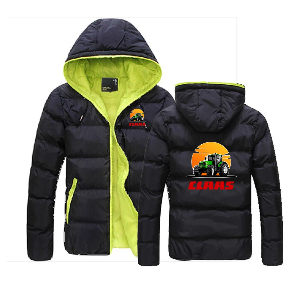 

2026 Tractor Claas Print Autumn And Winter Men's New Six-color Cotton-padded Hoodies Casual Comfortable Fashion Zipper Coat