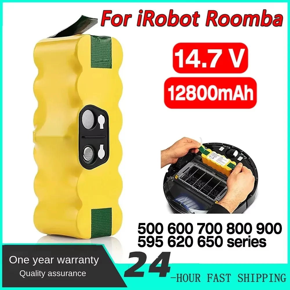 

For Roomba Battery 14.4V 12800mAh Vacuum Cleaner Battery For iRobot Roomba 500 600 700 800 900 595 620 650 780 Li-ion Batteries