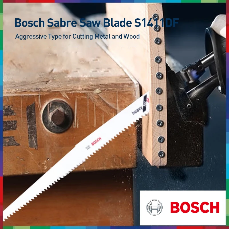 

Bosch S1411Df Биметаллическое полотно сабельной пилы 5 шт. - для дерева, пиломатериалов, пластиковых труб, универсального хвостовика
