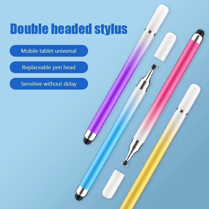 2 In 1 Stylus Pen For Mobilephone Tablet Capacitive Touch Pencil without Delay For Universal Android Phone Drawing Screen