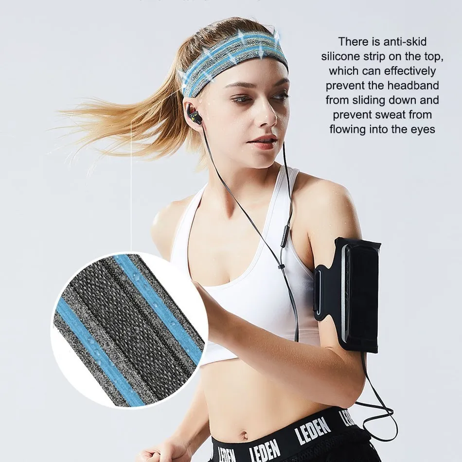 WorthWhile Sweatband Sports Gym Athletic Headband Anti-Slip Women Men Breathable Basketball Fitness Yoga Volleyball Hair Band