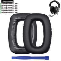 1 Pair Replacement Ear Cushion Cups Cover Muffs Earpads Repair Parts for Beyerdynamic DT 100 102 108 109 150 190 Headphones