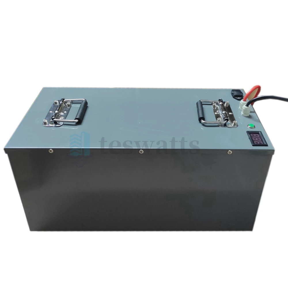 Metal case 60v 100Ah Lithium battery li-ion High power 5000w for RV boat motor solar wind energy UPS + 10A charger