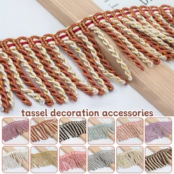 11.5M 8cm Twist Tassel Trim Cord Gold Rope Fringe Lace DIY Sofa Pillow Curtain Crafts Home Tapicerka Decor Akcesoria do szycia