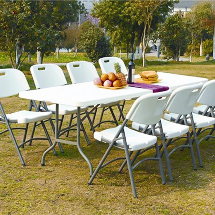 

#Wholesale 60 Inch Outdoor Wedding Party Events Camping Portable Plastic Round Folding Table
