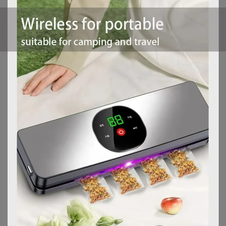 

Digital display battery power supply USB charging automatic wireless portable charging vacuum sealing machine