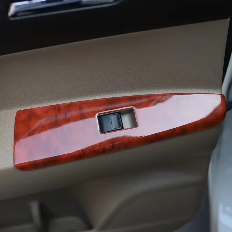 Interior Wooden Moulding Trim Door Window Lift Cover Frame For Toyota Highlander 2009 2010 2011 2012 2013 2014