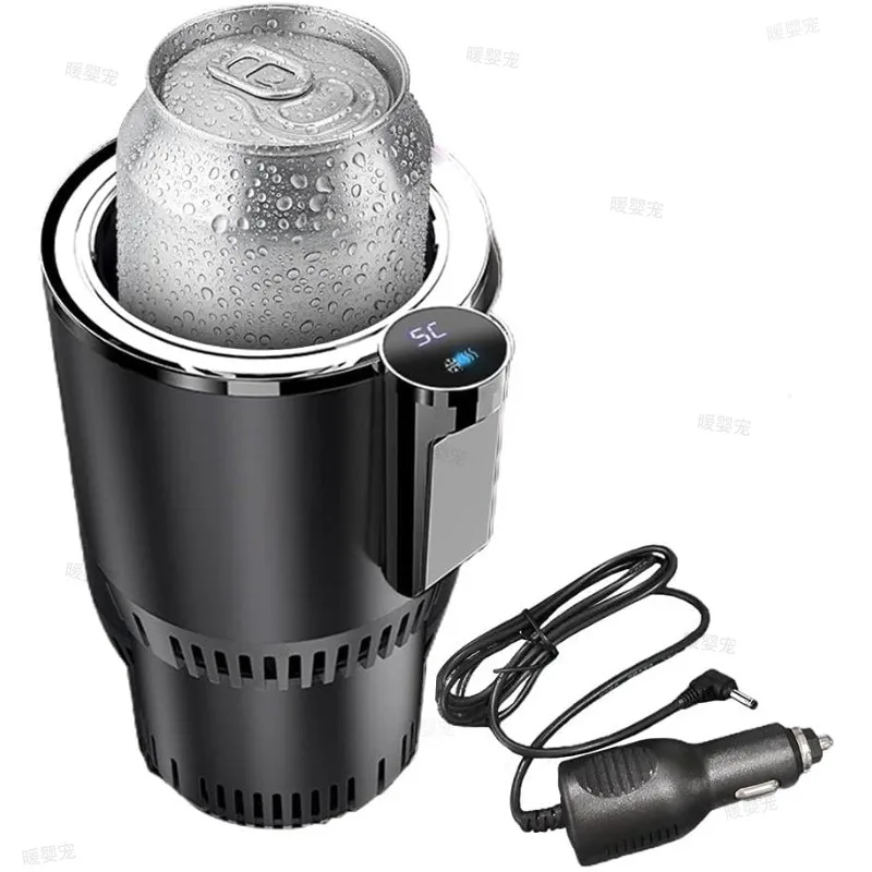 Car Heating Cooling Cup 12V 2-in-1 Smart Fast Refrigeration Warmer Cooler Cup Home Car Dual Use Portable Quick Cooling Cup