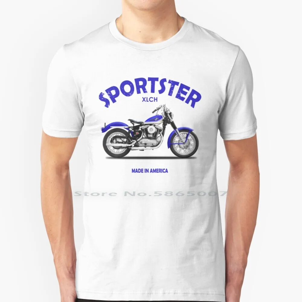 

Винтажная футболка для мотоциклистов из хлопка 6XL Xlch Sportster, винтажная мотоциклетная футболка для американских мотоциклистов