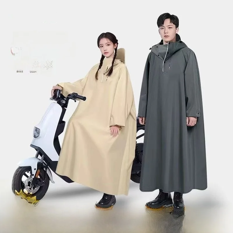Unisex Large Size Thickened Waterproof Motorcycle  Vehicle Raincoat Single Person Riding Special Use One-Piece Raincoat