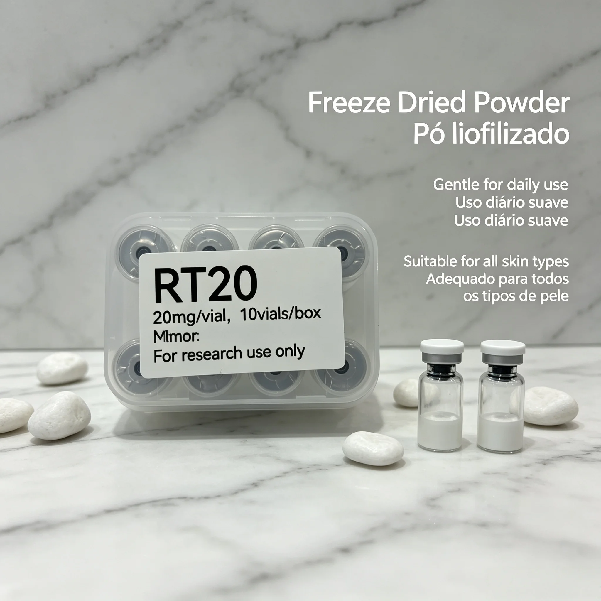 (Random Cap Colors, Production Date Subject to Actual Goods) High-Quality RT Freeze-Dried Powder (20mg).Oligopeptide Lyophilized