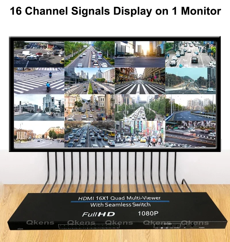 HDMI Multiviewer 1080P 16X1 HDMI Quad Screen Multi-viewer Splitter 16 In 1 Out Seamless Switch 4 8 16 Way Display SCreen Divider