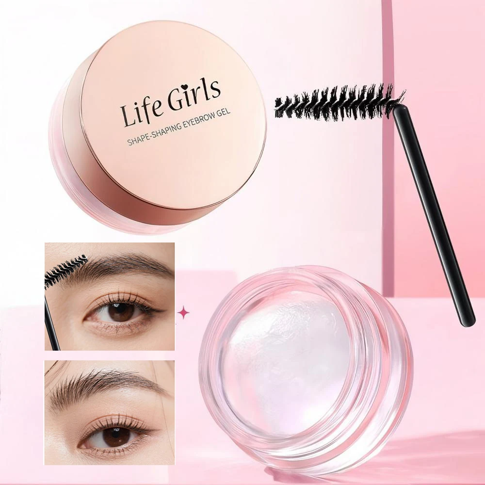 Life Girls Eyebrow Shaping Gel with Brush Transparent Texture Easy to Apply Long-Lasting Makeup Create Three-dimensional Wild ey