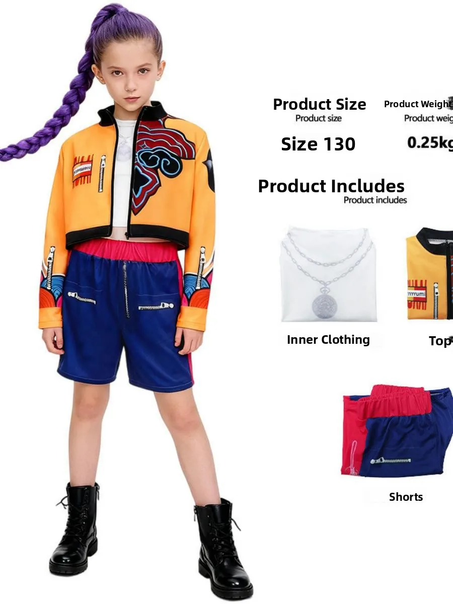 زي تنكري جديد لهالوين، زي فرقة فتيات K هنتر ويتش، زي أنيمي ميرا زويلو رومي، مصنوع من البوليستر، أزياء نسائية عصرية