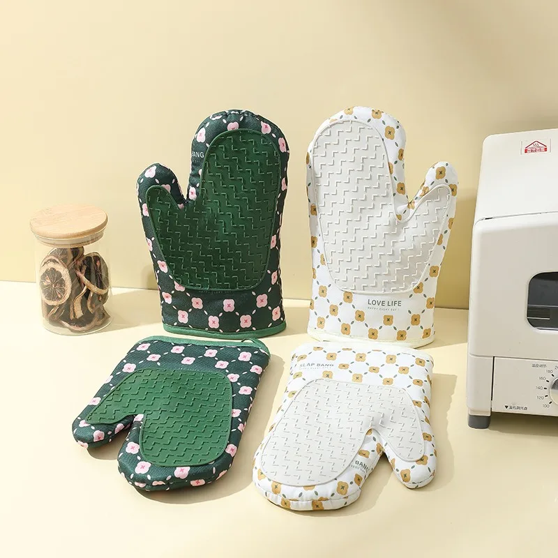 Heat Insulation Anti Scalding Gloves Kitchen Oven Silicone Hand Clip Household Microwave Baking High Temperature Heat Resistant
