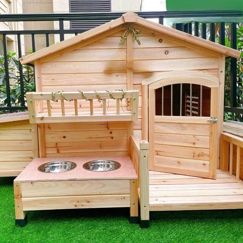 قفص كلب خارجي، مأوى من الرياح والمطر، عالمي في جميع المواسم #4