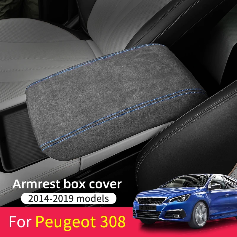 For Peugeot 308 GTI 308s 2015 2016 2017 2018 2019 2th T9 SW Central Control Armrest Box cover Peugeot 408 Trim Accessories