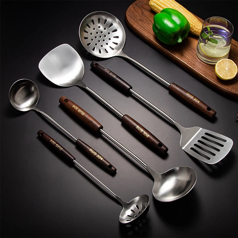 

Kitchen Utensils Kitchenware Set Wok Spatula And Ladle Tool Set Spatula For Stainless Steel Cooking Equpment Kitchen Accessories