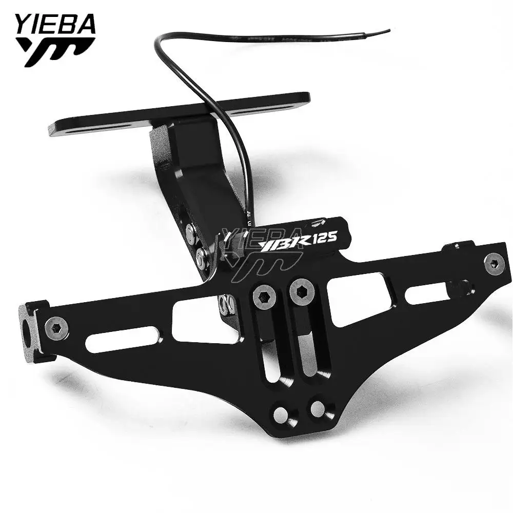 FOR YAMAHA YBR 125 YBR125 2005-2014 2013 2012 Motorcycle CNC Aluminum Rear License Plate Mount Holder With LED Light