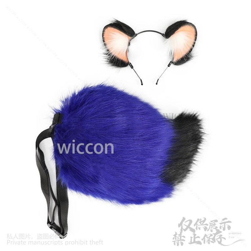 Аниме СОВЕРШЕННО НОВЫЙ ANIMAL BNA Косплей Kagemori Michiru Костюм Хвост Головные уборы Вечеринка Пушистый Хэллоуин Рождество Плюшевый Хип-Хоп Индивидуальные