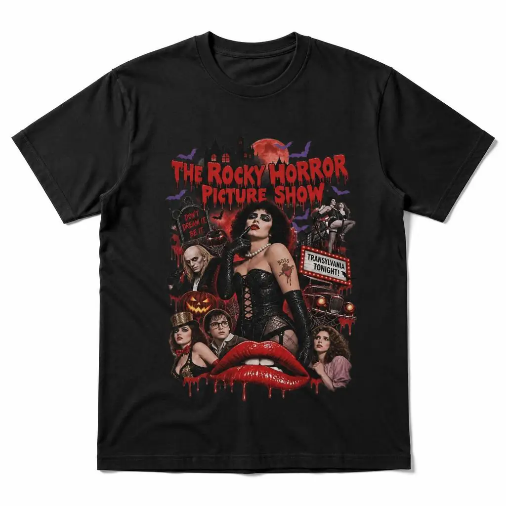 Rockys Horror Picture Show Dr Frank N Furter T Shirts Casual Tees Short Sleeve Round Collar T-Shirt Pure Cotton Tops