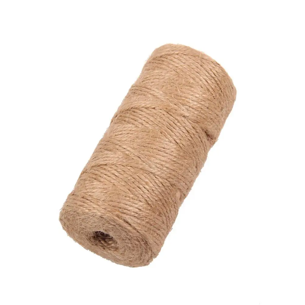 

100M Green Hemp Rope Vines Premium Material Durable Scrapbooking Gift Tags Wrapping Packages Hanging Decorations DIY Packing