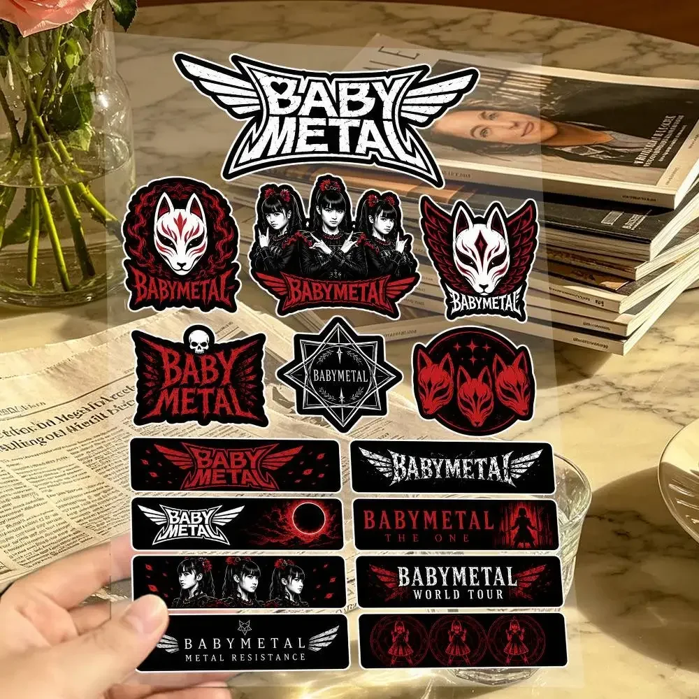 B-BABYMETAL Japanese Motorcycle Sticker Suitable for Motorcycle Body Reflective Car Sticker Helmet Decal