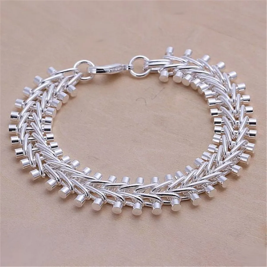 925 Sterling Silber exquisite feste Kette Armband Mode Charme Frauen Männer solide Hochzeit niedlichen einfachen Modelle Schmuck