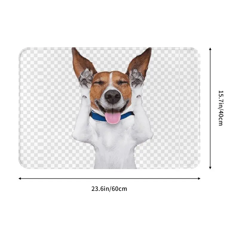 Funny Dog Jack Russell Terrier Front Door Mat Anti-Slip Indoor Waterproof Pet Doormat Kitchen Balcony Entrance Rug Carpet