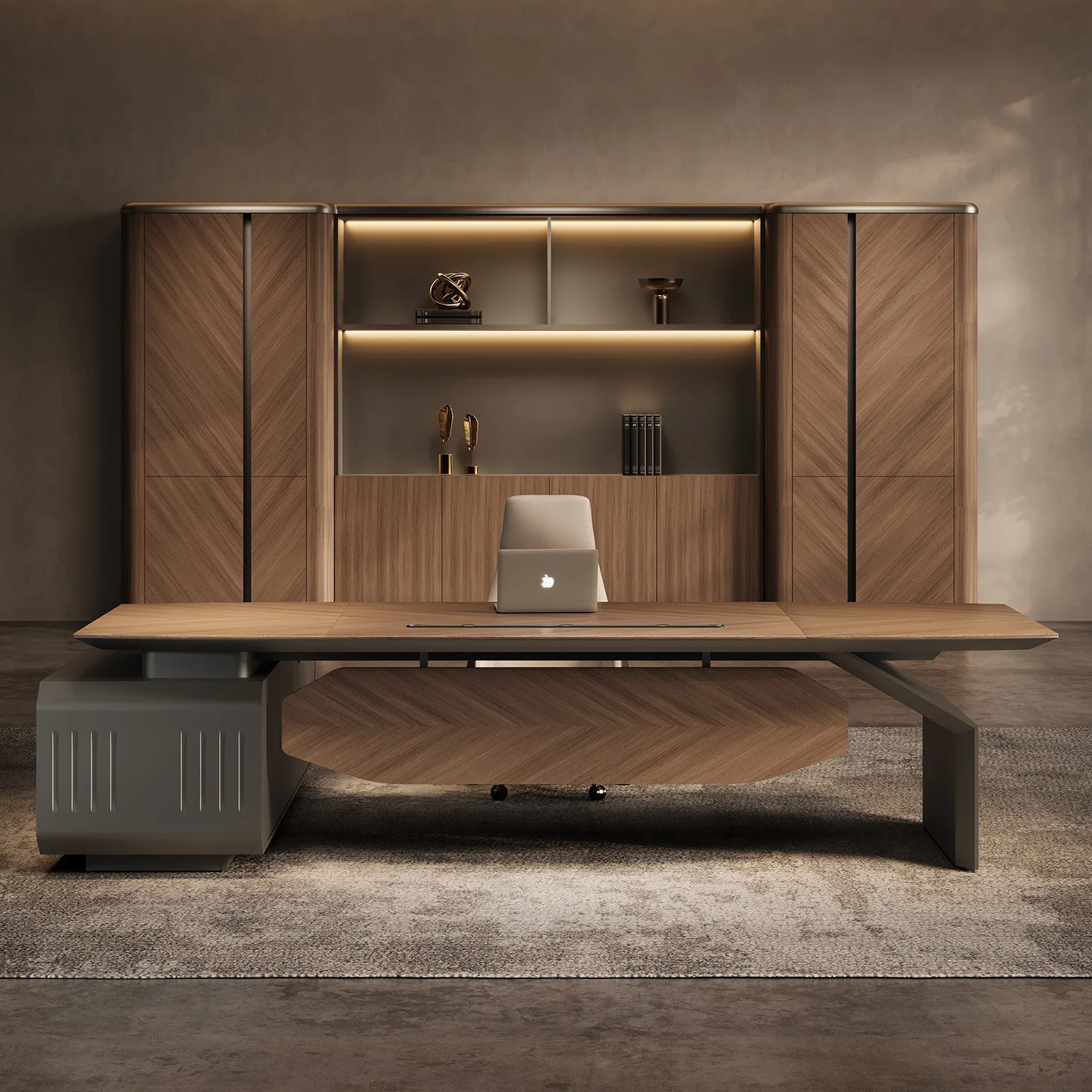 Grade High-end Boss Desk Italian Simplicity Modern Light Luxury High-end Office President Desk Large Desk