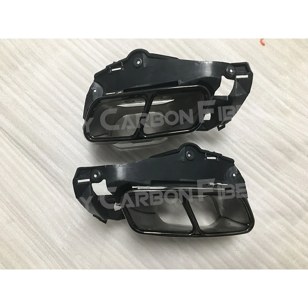 Auto Car Exhaust Muffler Tips With Bracket  Tuning for Mercedes-Benz A class CLA Class W117 CLA260 CLA45 2013-2018