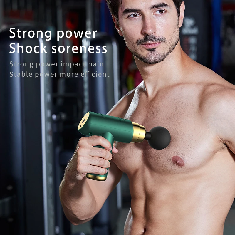 Pistola per massaggio portatile muscolo del tessuto profondo massaggiatore elettrico sollievo dal dolore per il corpo collo rilassamento della schiena Fitness dimagrante