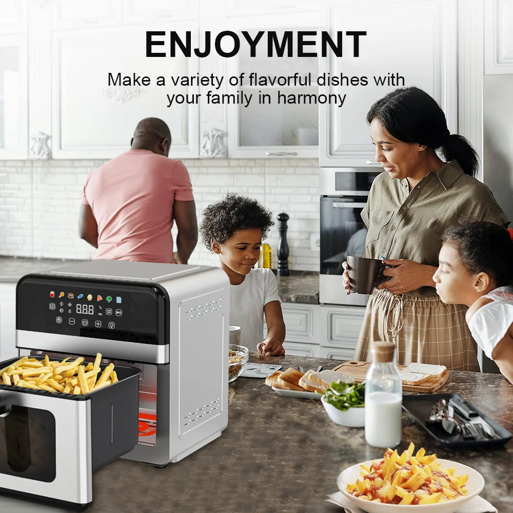 Air Fryer Sonifer SF-1045 7L 2000W Bottom Heating LED Touch Visible Window Oil Free Cooker for Home Kitchen