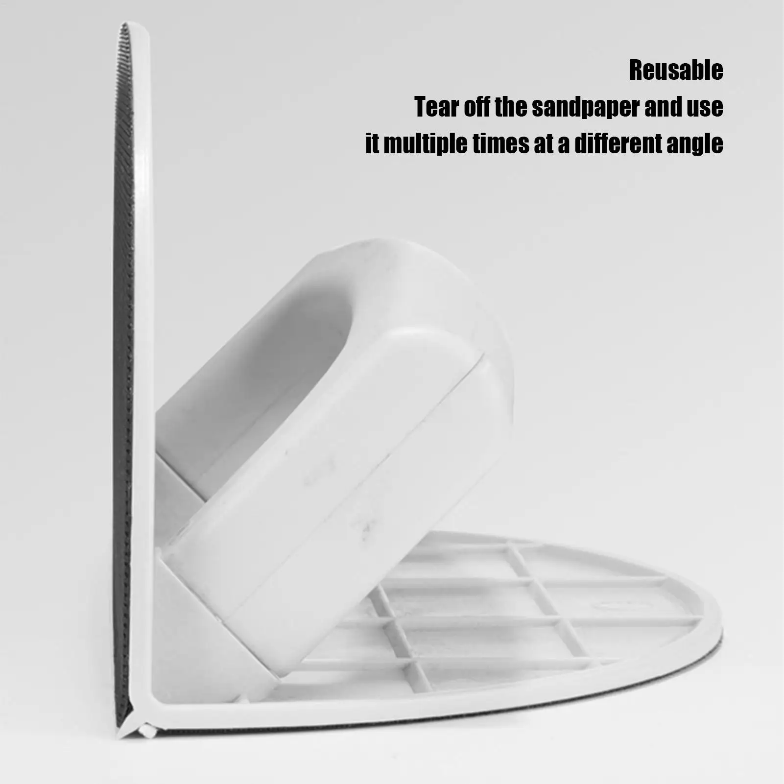 Outil multifonctionnel de ponçage d'angle Semi-circulaire, support de papier de verre d'angle, outil de polissage de mastic auto-adhésif haut de gamme