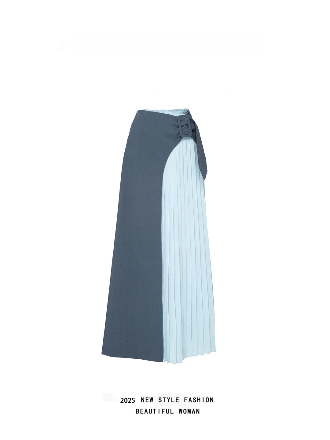 

Французская плиссированная юбка со сращенными складками, женская длинная юбка для похудения Ci Walk, другой материал, 00% летнее новое поступление