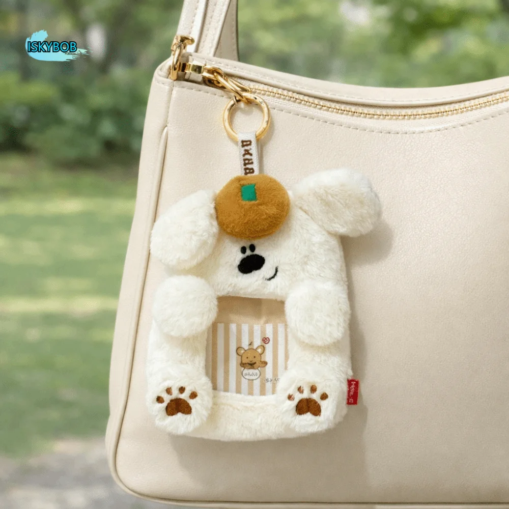 

Small Pouch Animal ID Card Holder Cartoon Photo Storage Plush Card Holder Keychains Transparent Work Card Cover Bank Credit Card